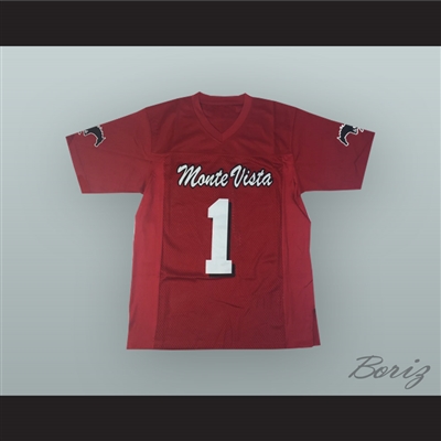 Zach Ertz 1 Monte Vista High School Mustangs Red Football Jersey
