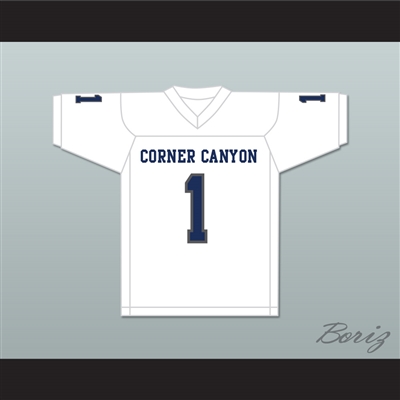 Zach Wilson 1 Corner Canyon High School Chargers White Football Jersey 2