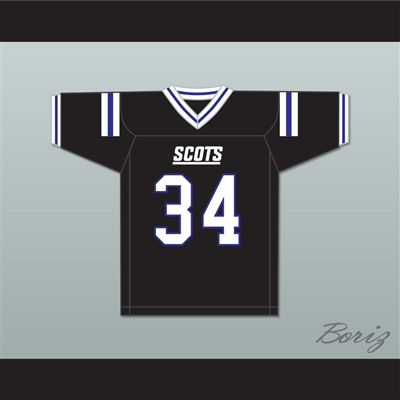 Zamir White 34 Scotland High School Fighting Scots Black Football Jersey 1