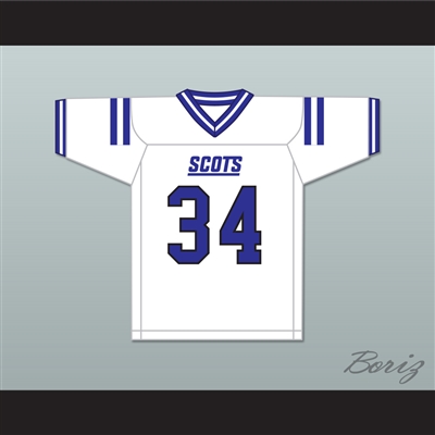 Zamir White 34 Scotland High School Fighting Scots White Football Jersey 1