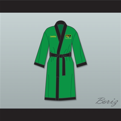 Prince Akeem Joffer Zamunda Green Satin Full Boxing Robe