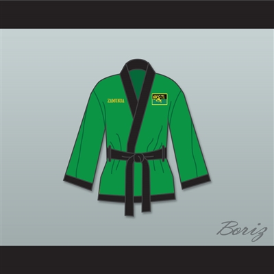 Prince Akeem Joffer Zamunda Green Satin Half Boxing Robe