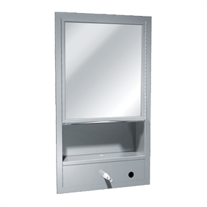 ASI 0430 Recessed All Purpose Cabinet includes Mirror, Shelves, Towel Dispenser, and Soap Dispenser