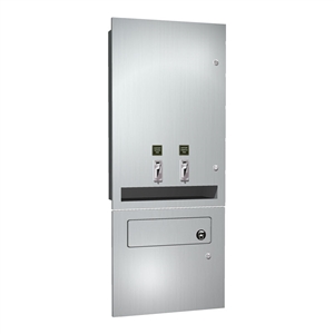 ASI 04684-TM Recessed Sanitary Napkin Dispenser with Disposal image