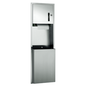 04692 ASI Combination Lever Operated Roll Paper Towel Dispenser and Waste Receptacle image