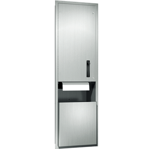 046921 ASI Combination Lever Operated Roll Paper Towel Dispenser and Waste Receptacle image