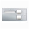 ASI 0487-R Horizontal Combination Toilet Paper Holder, Waste  Disposal, and Seat Cover Dispenser image