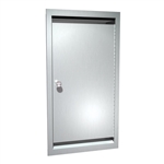 ASI 0551 Recessed Bed Pan and Urinal Bottle Storage Cabinet, Holds 1 Bed Pan and 1 Urinal Bottle