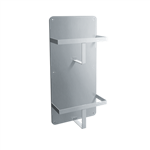 ASI 0559 Surface Mounted Double Bed Pan Rack, Holds 2 Bed Pans