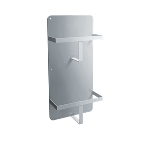ASI 0559 Surface Mounted Double Bed Pan Rack, Holds 2 Bed Pans