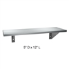 ASI 0692-512 5" D x 12" W Stainless Steel Shelf, Satin Finish