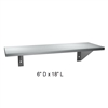 ASI 0692-618 6" D x 18" W Stainless Steel Shelf, Satin Finish