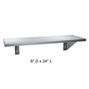 ASI 0692-624 6" D x 24" W Stainless Steel Shelf, Satin Finish