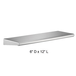 ASI 20692-612 6" D x 12" W Roval&#8482 Collection Stainless Steel Shelf, Satin Finish