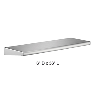ASI 20692-636 6" D x 36" W Roval&#8482 Collection Stainless Steel Shelf, Satin Finish