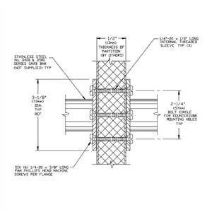 ASI 3924 Grab Bar Anchor Kit image