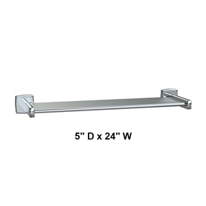 ASI 7380-24S 5" D x 24" W Stainless Steel Shelf, Satin Finish