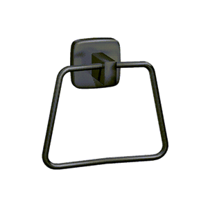 ASI 7385-41 Rectangular Towel Ring, Matte Black Finish