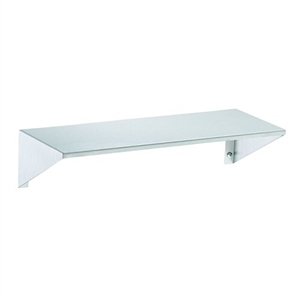 Bradley 755-012 5" D x 12" W Stainless Steel Shelf, Satin Finish