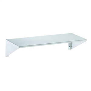 Bradley 755-024 5" D x 24" W Stainless Steel Shelf, Satin Finish