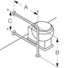 Bradley 8122-056 18 Inch Wall to Floor Grab Bar