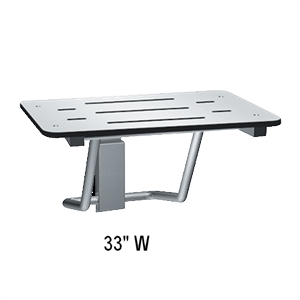 ASI 8203-33 Rectangular 33" W Folding Phenolic Shower Seat