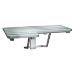 ASI 8208 Stainless Steel L-Shaped Folding Shower Seat