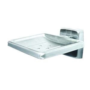 Bradley 9014-0000US Surface Mount Soap Dish with Drain Holes