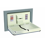 ASI 9018 Recessed Horizontal Baby Changing Station with Satin Stainless Steel Finish image