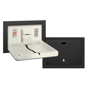 ASI 9018-41 Recessed Horizontal Baby Changing Station with Matte Black Finish image