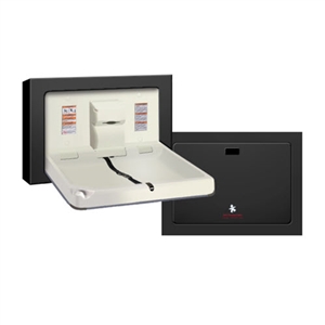 ASI 9018-9-41 Horizontal Baby Changing Station with Matte Black Finish image