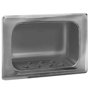 Bradley 9403-0000US Recessed Soap Dish with Wall Clamp
