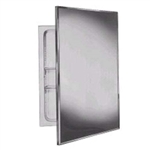 Bradley 9661 Recessed Medicine Cabinet with Mirror and Shelves
