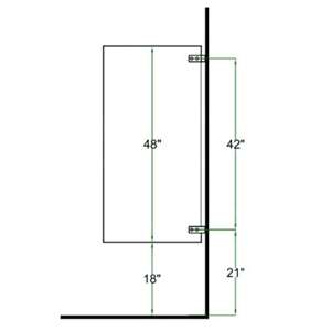 Laminate Partition Urinal Divider Image