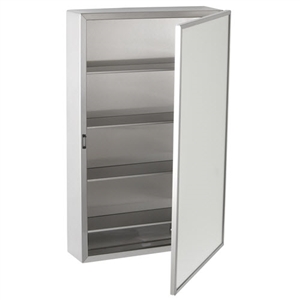 Bobrick B-299 Surface Mount Medicine Cabinet with Mirror and Shelves
