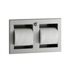 Bobrick B-35883 Recessed Two Roll Toilet Paper Holder