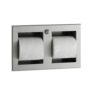 Bobrick B-35883 Recessed Two Roll Toilet Paper Holder