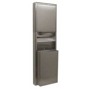 B-3949 Bobrick Paper Towel Dispenser with Trash Can image