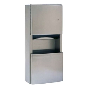 B-43699 Bobrick Paper Towel Dispenser with Trash Can image