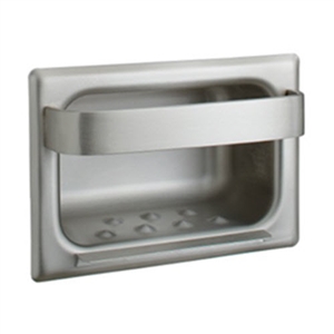 Bobrick B-4390 Recessed Soap Dish with Wall Clamp