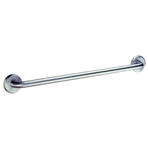 Bobrick 530 x 18" Stainless Steel Round Towel Bar with Concealed Mounting