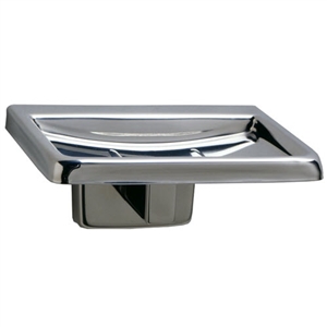 Bobrick B-680 Surface Mount Soap Dish with Drain Holes