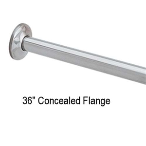 Gamco SR100C x 36" Straight Shower Rod, 1" OD