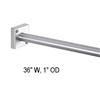 Gamco SR100SQX36 36" Shower Rod, 1" OD