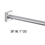 Gamco SR100SQX36 36" Shower Rod, 1" OD