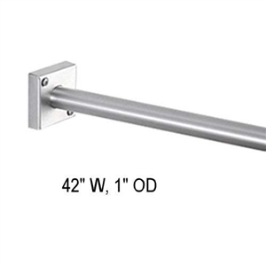 Gamco SR100SQX42 42" Shower Rod, 1" OD