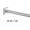 Gamco SR100SQX48 48" Shower Rod, 1" OD