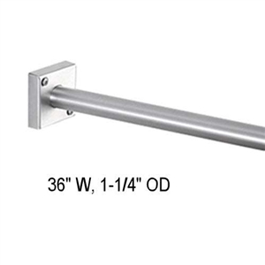 Gamco SR125SQX36 36" Shower Rod, 1-1/4" OD