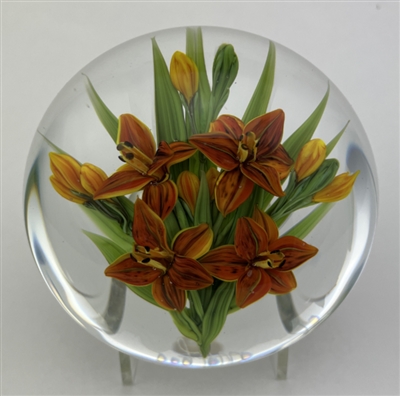 1989 Rick Ayotte Tiger Lily Paperweight