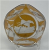 Antique Baccarat Amber-stained Engraved Horse